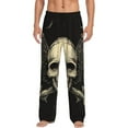 thumbnail image 1 of KLL Mens Pajama Pants for Men,Mens Lounge Pants,Funny Gifts for Men,Men's Pajama Bottoms Gothic Winged Skull -X-Large, 1 of 5
