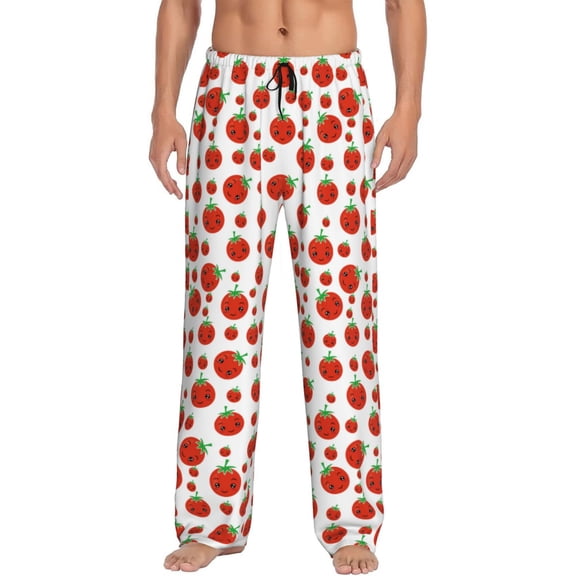 KLL Mens Pajama Pants for Men,Mens Lounge Pants,Funny Gifts for Men,Men's Pajama Bottoms-Hand Drawn Tomatoes