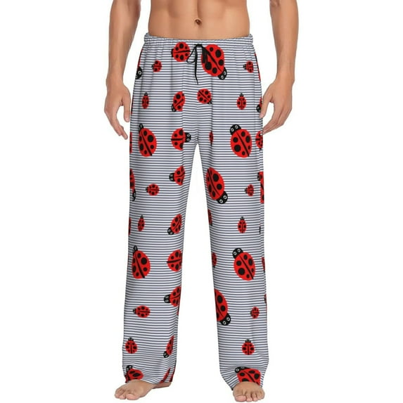 KLL Mens Pajama Pants for Men,Mens Lounge Pants,Funny Gifts for Men,Men's Pajama Bottoms Ladybug -XX-Large