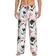 thumbnail image 1 of KLL Mens Pajama Pants for Men,Mens Lounge Pants,Funny Gifts for Men,Men's Pajama Bottoms-Lilies Flowers, 1 of 5