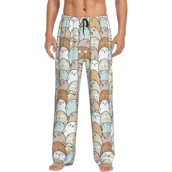 KLL Mens Pajama Pants for Men,Mens Lounge Pants,Funny Gifts for Men,Men's Pajama Bottoms-Lovely Bear