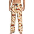thumbnail image 1 of KLL Mens Pajama Pants for Men,Mens Lounge Pants,Funny Gifts for Men,Men's Pajama Bottoms Pumpkins On Red Car And Tractor -X-Large, 1 of 5