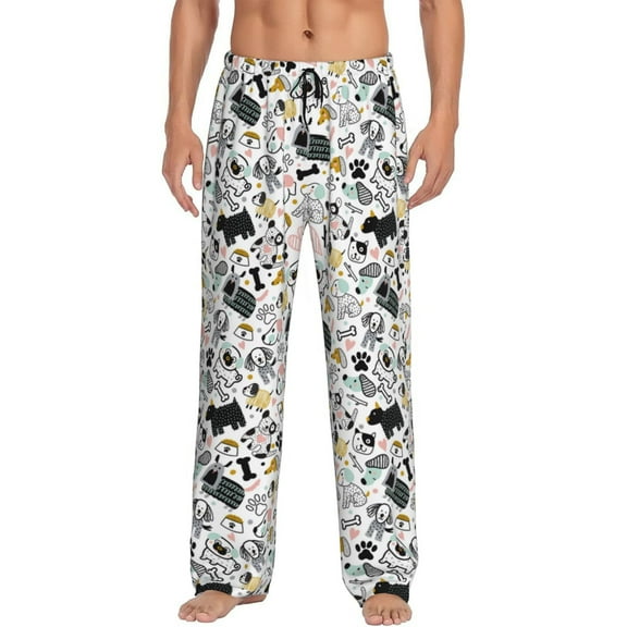 KLL Mens Pajama Pants for Men,Mens Lounge Pants,Funny Gifts for Men,Men's Pajama Bottoms-Puppy
