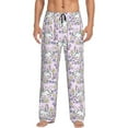 thumbnail image 1 of KLL Mens Pajama Pants for Men,Mens Lounge Pants,Funny Gifts for Men,Men's Pajama Bottoms-Purple Rabbit, 1 of 5