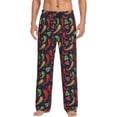thumbnail image 1 of KLL Mens Pajama Pants for Men,Mens Lounge Pants,Funny Gifts for Men,Men's Pajama Bottoms-Red Chili, 1 of 5