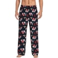 thumbnail image 1 of KLL Mens Pajama Pants for Men,Mens Lounge Pants,Funny Gifts for Men,Men's Pajama Bottoms-Rose Flowers, 1 of 5