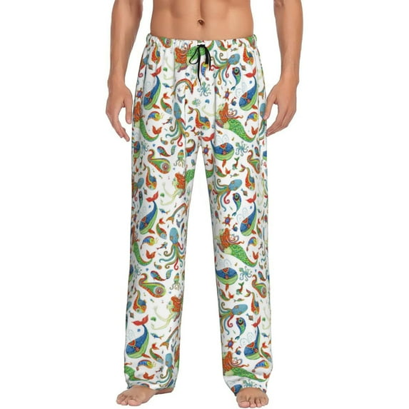 KLL Mens Pajama Pants for Men,Mens Lounge Pants,Funny Gifts for Men,Men's Pajama Bottoms-Sea Animals 1