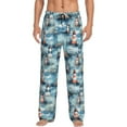 thumbnail image 1 of KLL Mens Pajama Pants for Men,Mens Lounge Pants,Funny Gifts for Men,Men's Pajama Bottoms-Sea Marine And Lighthouse, 1 of 5