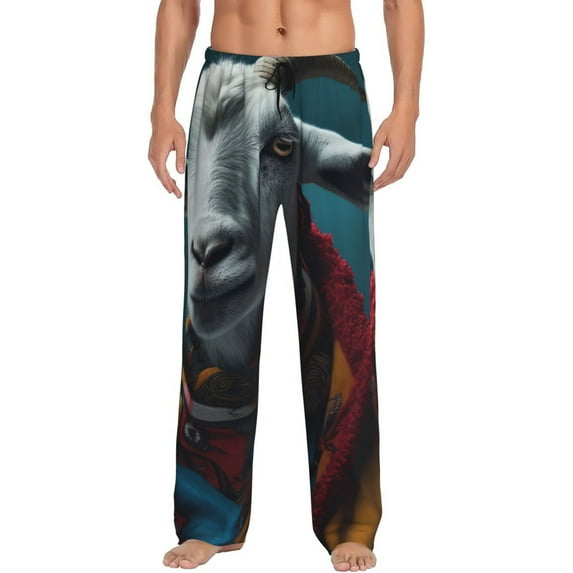 KLL Mens Pajama Pants for Men,Mens Lounge Pants,Funny Gifts for Men,Men's Pajama Bottoms-Surrealist Goat