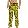 thumbnail image 1 of KLL Mens Pajama Pants for Men,Mens Lounge Pants,Funny Gifts for Men,Men's Pajama Bottoms-Yellow Butterflies, 1 of 6
