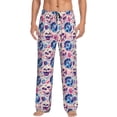 thumbnail image 1 of KLL Mens Pajama Pants for Men,Mens Lounge Pants,Funny Gifts for Men,Men's Pajama Bottoms-blue record rock Skull, 1 of 5