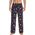 thumbnail image 1 of KLL Mens Pajama Pants for Men,Mens Lounge Pants,Funny Gifts for Men,Men's Pajama Bottoms-rainbow color Skull mushroom, 1 of 5