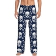 thumbnail image 1 of KLL Mens Pajama Pants for Men,Mens Lounge Pants,Funny Gifts for Men,Men's Pajama Bottoms-white arrow Skull, 1 of 5