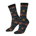 thumbnail image 1 of KLL Mexican Flower Print Cool Socks Men's Women's Crew Socks Funny Crazy Novelty Stockings, 1 of 6