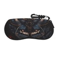 thumbnail image 1 of KLL Midnight Butterfly Floral Dream Print Eyeglass Case for Men & Women's Classy Travel Eyewear Holder Case Zipper Eyeglasses Case With Hook, 1 of 6