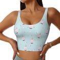 thumbnail image 1 of KLL Milk Tea 2 for Workout Tank Tops for Women,U Back Fitness Top Built in Shelf Bras Padded Fit for Yoga Gym-X-Large, 1 of 8