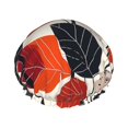 thumbnail image 1 of KLL Modern Abstract Leaf Pattern Pattern Shower Cap & Bath Cap for Women,Reversible Oversized Waterproof Shower Caps for all Hair Lengths,Elastic Reusable Bathing Hair Cap, 1 of 6
