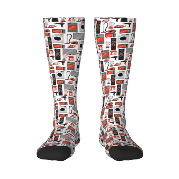 KLL Modern Life Print Cool Socks Men's Women's Crew Socks Funny Crazy Novelty Stockings