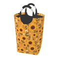 thumbnail image 1 of KLL Modern Wood Grain Sunflower Laundry Hamper,Large Canvas Fabric Lightweight Storage Basket Toy Organizer Dirty Clothes Collapsible Waterproof, 1 of 6