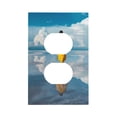 thumbnail image 1 of KLL Monk Walking On Water Pattern Electrical Outlet Covers, 3" x 5" 1 Pack Electric Receptacle Plug Covers for Decorator Receptacle Outlet & Switch-Style S, 1 of 6