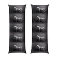 thumbnail image 1 of KLL Monochrome Leopard Horse Pattern Long Body Pillow Cover,20x60 Body Pillow Cases,Soft Brushed Microfiber Invisible Zipper Design-Pillow core not included, 1 of 7