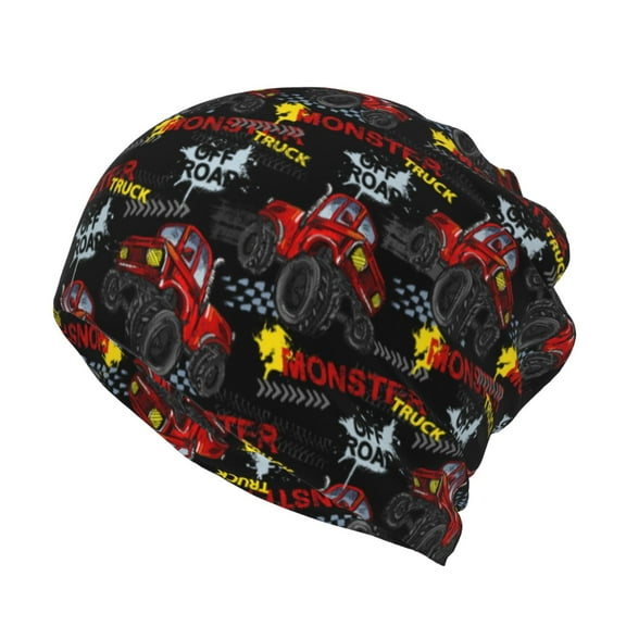 KLL Monster Truck Pirnt Wicking Running Beanie Head Wrap Cycling Bandana for Men Women