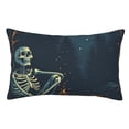 thumbnail image 1 of KLL Moonlit Skeleton Campfire Pillow Covers Envelope Closure,Super Soft and Cozy Fuzzy Fleece Pillow Case Cover 14"x20", 1 of 5