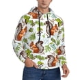 thumbnail image 1 of KLL Mosaic Forest Squirrel Print Mens Hoodie Long Sleeve Casual Pullover Hooded Sweatshirt Fashion Drawstring Hoodies with Pocket-Medium, 1 of 6