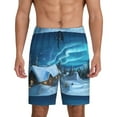 thumbnail image 1 of KLL Mountain Cottage In Snow for Men's 1-Pack Shorts,Sleep Pajama Shorts for Men Soft Pj Shorts Men's Pajama Bottoms Sleepwear -4X-Large, 1 of 7