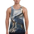 thumbnail image 1 of KLL Mountain White Dragon Print Men's Muscle Gym Workout Stringer Tank Tops Bodybuilding Fitness T-Shirts Tank Tops Men-4X-Large, 1 of 7