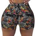 thumbnail image 1 of KLL Multicolored Butterflies C Pattern Workout Shorts for Women Scrunch Short Gym Yoga Running Sport Active Exercise Fitness Shorts, 1 of 5