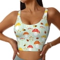 thumbnail image 1 of KLL Mushroom Bee for Workout Tank Tops for Women,U Back Fitness Top Built in Shelf Bras Padded Fit for Yoga Gym-XX-Large, 1 of 8