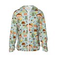 thumbnail image 1 of KLL Mushroom House Insect Frog Print Men's Women’s UPF 50+ Sun Protection Outdoor Hoodie Jacket Long Sleeve Fishing Hiking Performance Shirt- Small, 1 of 1