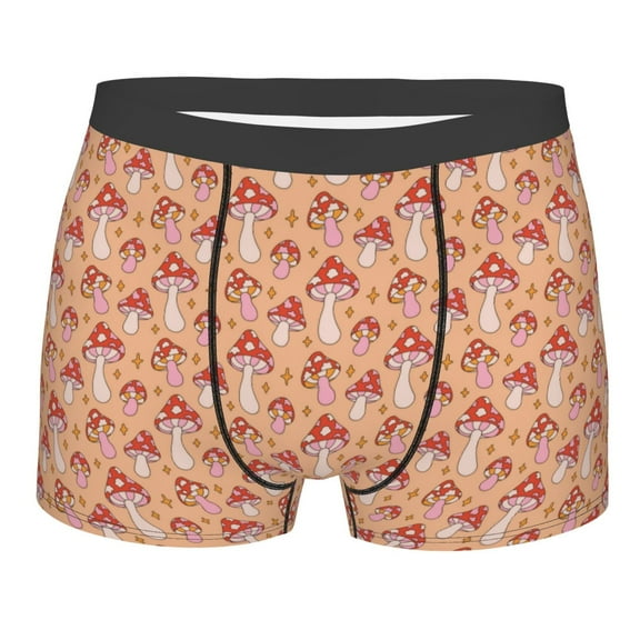KLL Mushroom Men's Cotton Boxer Briefs Underwear-XX-Large