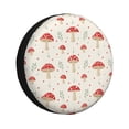thumbnail image 1 of KLL Mushroom Pattern 14-17 inch Spare Tire Cover Universal Wheel Protector for Truck SUV Trailer Camping Rv Tire Covers-14 inch, 1 of 6