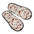 thumbnail image 1 of KLL Mushroom Slippers for Women Men House Slip on Indoor Outdoor Bedroom Furry Fleece Lined Ladies Comfy Anti-Skid Rubber Hard Sole-Large, 1 of 8