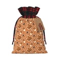 thumbnail image 1 of KLL Mushroom maple nuts for Christmas Gift Bag,Christmas Burlap Goody Gift Bags with Plaid Drawstrings for Xmas Presents Holiday Party Favor Treats Candy-Black, 1 of 8