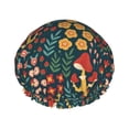 thumbnail image 1 of KLL Mushrooms And Flowers Pattern Shower Cap & Bath Cap for Women,Reversible Oversized Waterproof Shower Caps for all Hair Lengths,Elastic Reusable Bathing Hair Cap, 1 of 6