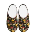 thumbnail image 1 of KLL Mushrooms And Fern Stems Pattern Adult Unisex Cozy Slippers,Fuzzy Slip-on Slippers TPR Sole Slippers Comfort Plush Home Footwear for Indoor & Outdoor-35/36, 1 of 7