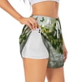 thumbnail image 1 of KLL Nature Hand Daisies Art Pattern Shorts Women,Athletic Shorts High Waisted Running Shorts Pocket Sporty Short Gym Elastic Workout Shorts-Medium, 1 of 7
