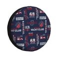 thumbnail image 1 of KLL Nautical Style Sailboat Pattern 14-17 inch Spare Tire Cover Universal Wheel Protector for Truck SUV Trailer Camping Rv Tire Covers-15 inch, 1 of 6