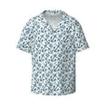 thumbnail image 1 of KLL Nautical Theme Anchors Print Men's Shirt Short Sleeve Button Down Summer Cuba Beach Shirts- Medium, 1 of 7
