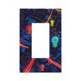 thumbnail image 1 of KLL Neon City Map Pattern Electrical Outlet Covers, 3" x 5" 1 Pack Electric Receptacle Plug Covers for Decorator Receptacle Outlet & Switch-Style U, 1 of 6