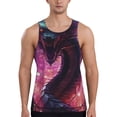 thumbnail image 1 of KLL Neon Futuristic Dragon Print Men's Muscle Gym Workout Stringer Tank Tops Bodybuilding Fitness T-Shirts Tank Tops Men-Large, 1 of 7
