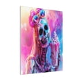 thumbnail image 1 of KLL Neon Skull With Milkshake Print Canvas Wall Art, Canvas Painting Prints Canvas Art Wall Decor Home Decoration for Living Room Bedroom Office, 1 of 6