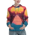 thumbnail image 1 of KLL Neon Sunset Cyberpunk Cityscape for Womens Pullover Hoodie with Pocket Hooded Long Sleeve Shirts Sweatshirt for Women-X-Large, 1 of 7