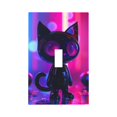 thumbnail image 1 of KLL Neon Toy Cat Reflections Pattern Electrical Outlet Covers, 3" x 5" 1 Pack Electric Receptacle Plug Covers for Decorator Receptacle Outlet & Switch-Style T, 1 of 6