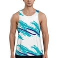 thumbnail image 1 of KLL Northern Lights Print Men's Muscle Gym Workout Stringer Tank Tops Bodybuilding Fitness T-Shirts Tank Tops Men-Large, 1 of 7