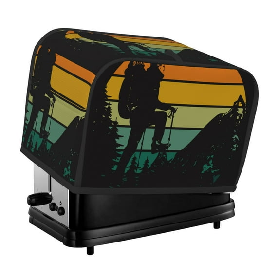 KLL Not All Who Wander Are Lost 1 Print 2 Slice Toaster Dust Covers Kitchen Small Appliance Cover with 2 Pockets,Can hold Jam Spreader Knife & Toaster Tongs (11.4 x 7.9 x 7.5)