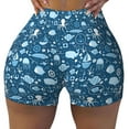 thumbnail image 1 of KLL Octopus And Whale Pattern Workout Shorts for Women Scrunch Short Gym Yoga Running Sport Active Exercise Fitness Shorts, 1 of 5